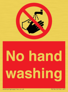 No hand washing
